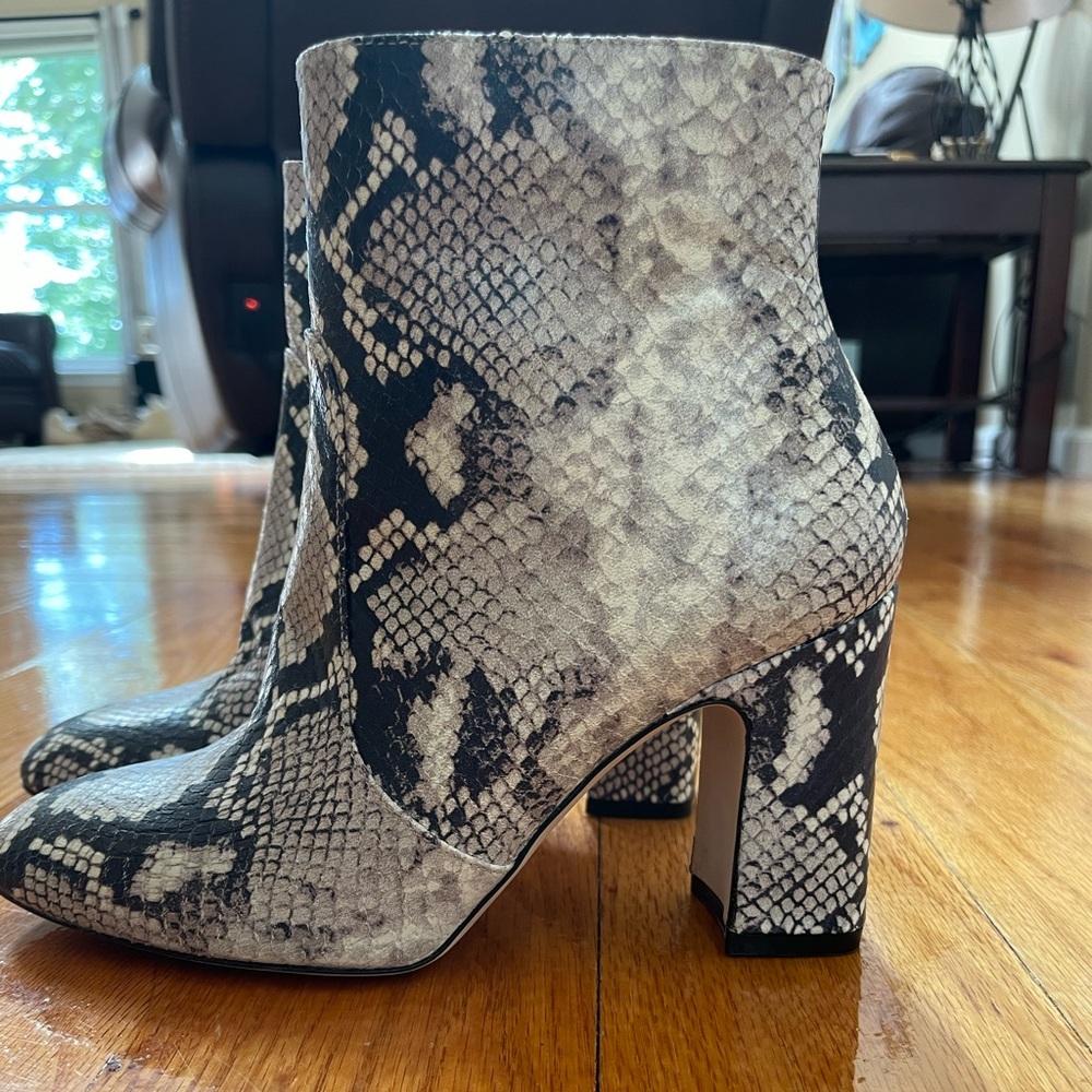 Stuart Weitzman Snakeskin Ankle Boots